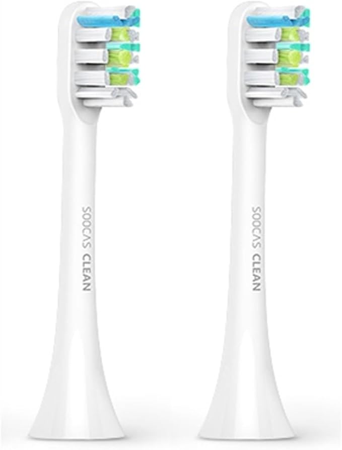 Compatible for SOOCAS Electric Toothbrush Compatible for X1 X3 X3U X5 Teeth Brush Replacement Heads(White 2 pcs)