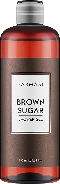 FARMASi Brown Sugar Shower Gel 360ml/12.7flOz - Nourishing and Hydrating Body Wash - Gentle Cleansing with a Sweet Invigorating Scent