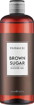 FARMASi Brown Sugar Shower Gel 360ml/12.7flOz - Nourishing and Hydrating Body Wash - Gentle Cleansing with a Sweet Invigorating Scent