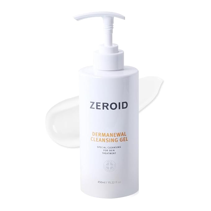 ZEROID | Dermanewal Cleansing Gel | Hydrating Face and Body Wash | Moisturizing Korean Shower Gel | Body Care for Women &amp Men | Korean Bath Products | Body Care Skin Treatments | 15.22 fl oz (450m