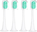 Replacement Brush Heads with Caps Sealed Package Soft for Sonic Electric Toothbrushes(4Green)