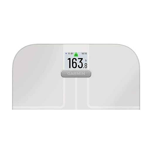 Garmin Index S2 Smart Scale with Wireless Connectivity Measure Body Fat Muscle Bone Mass Body Water% and More White (010-02294-03)