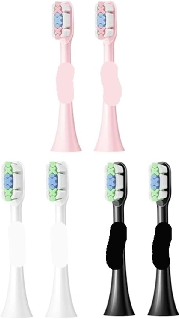Electric Toothbrush Head Replacement Parts X1 X3 X3U X5 Sonic(Black 2 pcs)