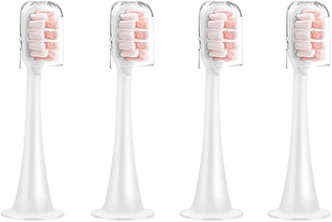 4pcs Replacement Brush HeadsCompatible for Xiaomi Mijia T300 T301 T500 Sonic Electric Toothbrush Head Soft Bristle Nozzles(3)