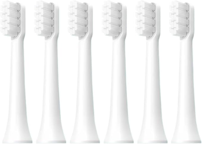 Adaptive Electric Toothbrush Head Compatible Compatible For Mijia Sonic T100 Replacement Brush Head MES603 Soft Bristle Universal(T100-WH-6Pcs)