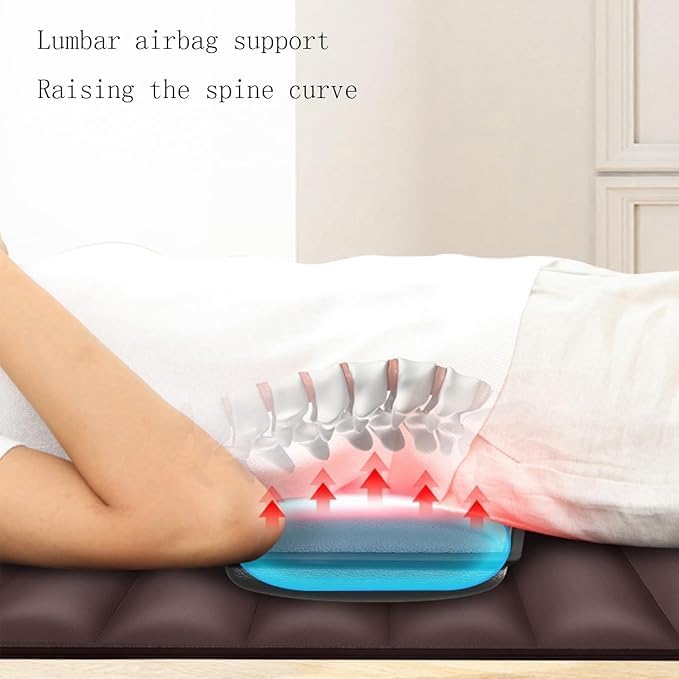 Beloving Full Body Massage Mat with Heat and Vibration 10-Node Back Massager with Foot Roller &amp Neck Pillow Multi-Zone Heating Pad for Muscle Relax at Home or Office