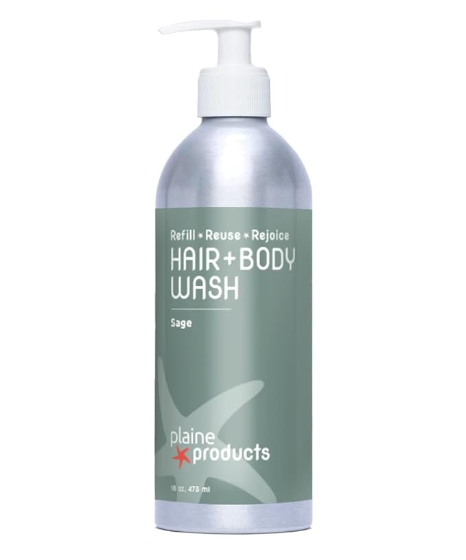 Eco Friendly Shampoo + Body Wash 2 in 1 Combo 16oz Sage (Original (with pump))