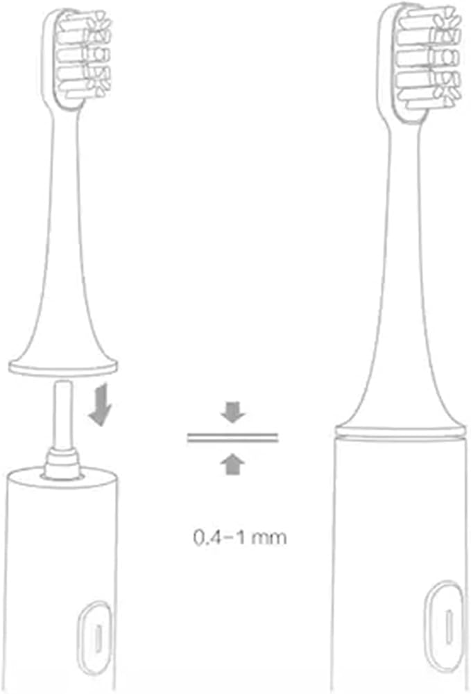3/6 Pieces Suitable for Xiaomi Mijia T300 T500 Electric Toothbrush Head Replacement(6PCS Sensitive Heads)