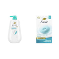 Dove Antibacterial Body Care Holiday Bundle – Body Wash with Pump (30.6oz) + Beauty Bar Soap (6 x 3.75oz) – For Clean Moisturized Skin – Removes Bacteria Gentle &amp Nourishing Cleanser