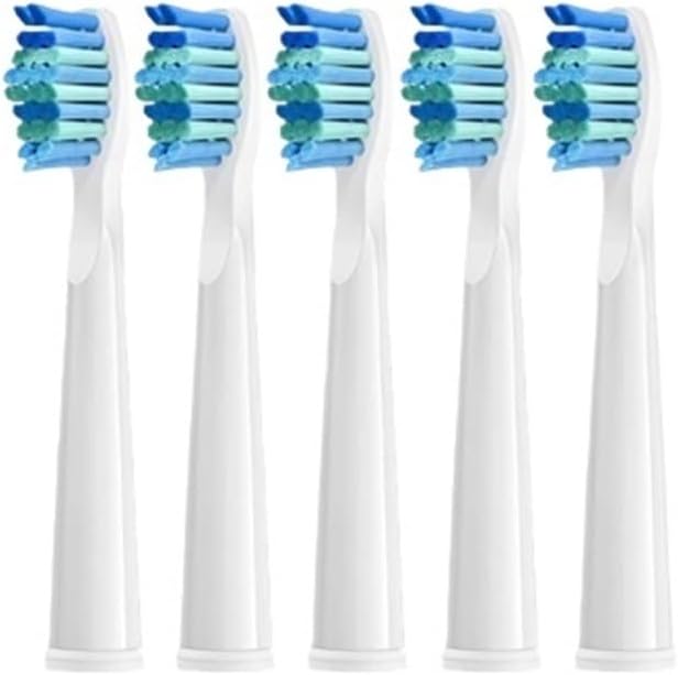 Replacement Electric Toothbrush Head Compatible for Fairywill Refills FW-D1/FW-D3/FW-D7(5 PCS WT)