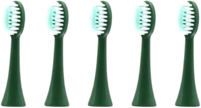 Compatible For5 Pieces Replacement Brush Heads(Green)