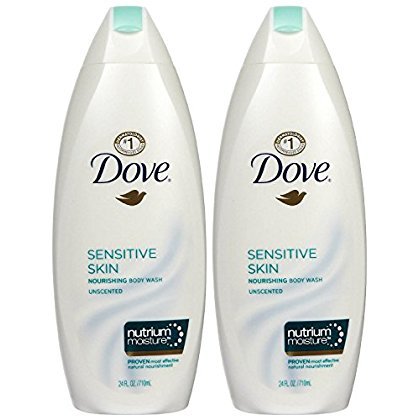 Dove Body Wash 22 Ounce Sensitive Skin Unscented (650ml) (6 Pack)