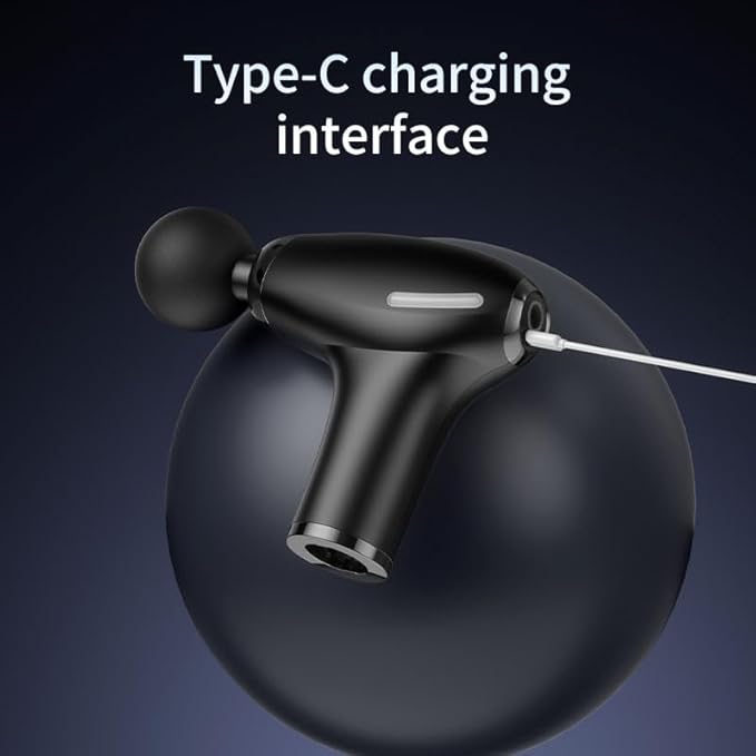 3-in-1 Massage Gun with Upgraded Extension HandleBack Massager for Pain Relief Portable Percussion Muscle Massager for Shoulder Thigh Waist &amp Neck Shoulders Waist Arm Legs Foot 4 Replaceable