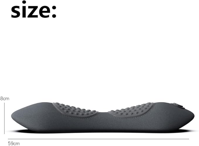GDSAFS 3 in 1 Back Massager Soothe 3 in 1 Back Massager for Sciatica Heated Vibration Traction Memory Foam Pillow Relieve Neck &amp Back Discomfort Adjustable Height for Bed&ampChair (1*Grey)