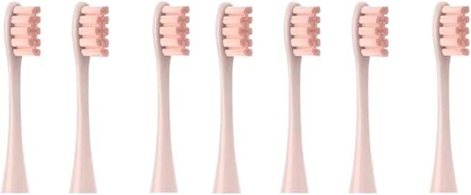Compatible for Oclean Flow/X/X PRO/ Z1/ F1/ One/Air 2 /SE Brush Heads Soft Sonic Toothbrush Vacuum Bristle 7pcs Replacement(7pcs Pink)