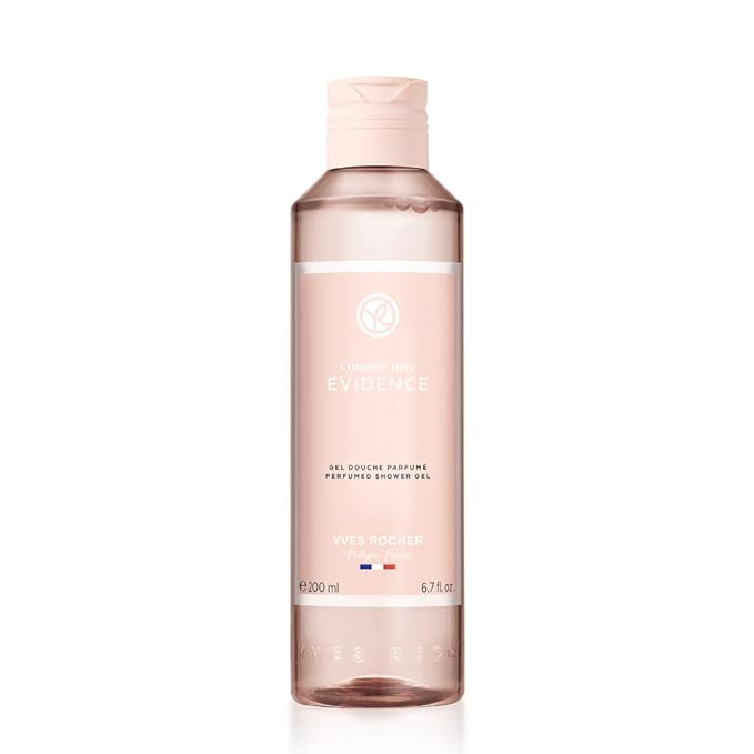 Yves Rocher Comme une Evidence Perfumed Shower Gel Paraben Free Enriched with Organic Cornflower Water Made in France Bottle 200 ml (Body Wash)