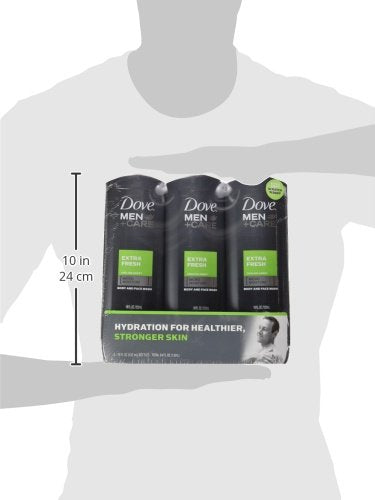 DOVE 1169195 Mens Body Wash Extra Fresh 18 oz.(Pack of 3)