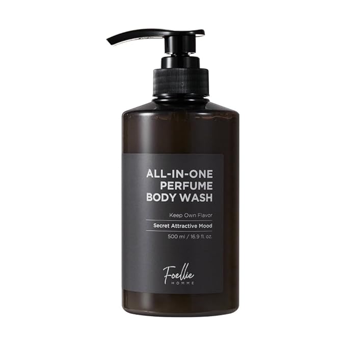 Foellie Homme All-In-One Perfume Body Wash 500ml Fragrances Cleanser for Men