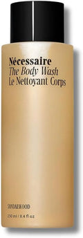 Nécessaire The Body Wash. Sandalwood. Multi-Vitamin Gel Cleanser. Nourish Soften. Hypoallergenic. Dermatologist-Tested. No SLS/SLES. 250 ml / 8.4 fl oz