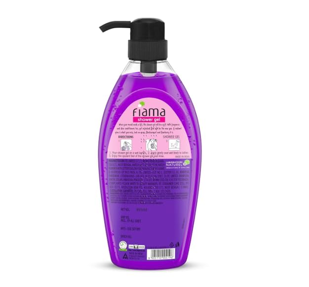 Fiaama Body Wash Shower Gel Blackcurrant &amp Bearberry 900 ml Family Pack For All Skin Types