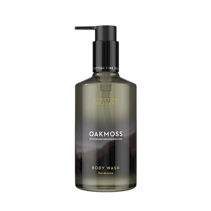 Scottish Fine Soaps Oakmoss Body Wash with Scots Pine Rowan Tree Extract Natural Fragrance 300ml