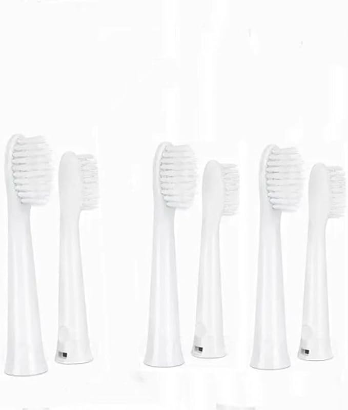 Replacement 6Pcs Electric Toothbrush Brush Head for Panasonic WEW0972 Electric Toothbrush Head EW-DM71 DM712 PDM7B Tooth Care Head Brush (White)