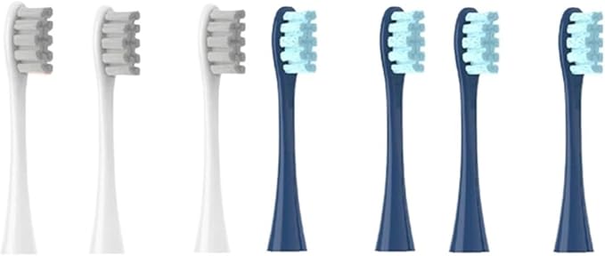 Compatible for 7pcs Replacement Heads Brush Flow/X/X PRO/ Z1/ F1/ One/Air 2 /SE Soft Sonic Toothbrush Vacuum Bristle(Gray)