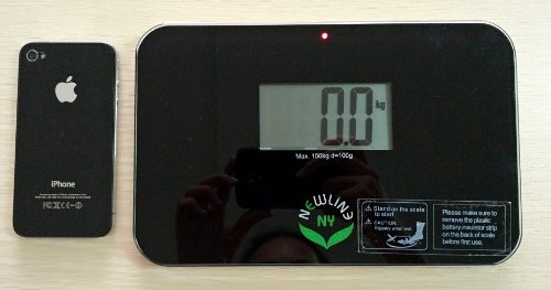 NewlineNY Step-on Super Mini Smallest Travel Bathroom Scale with Protection Sleeve: SBB0638SM-BK+S001MG