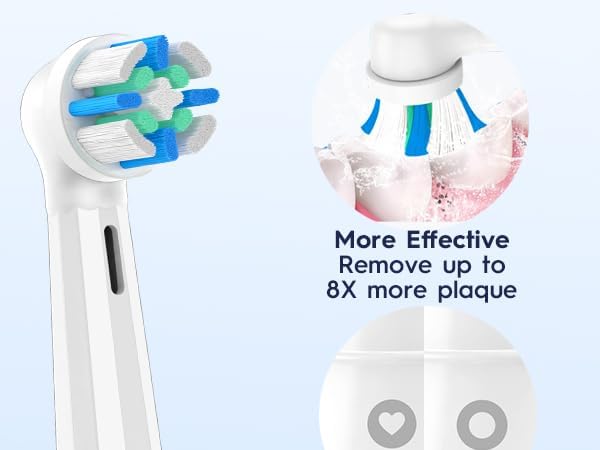 IO Replacement Heads Compatible with Oral B IO 2/3/4/5/6/7/8/9/10/Deep Clean Electric Toothbrushes Brush Heads Compatible with Oral B IO with Medium Bristles (12 White)
