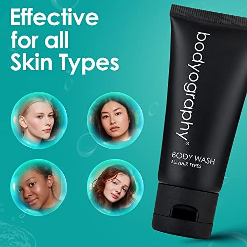 World Amenities - Bodyography - Body Wash | 1.4oz | Lavender Peppermint Mini Travel Size Toiletries (100% Recyclable Tube with Flip Top Cap) Hotel Amenities Suitable for All Skin Types