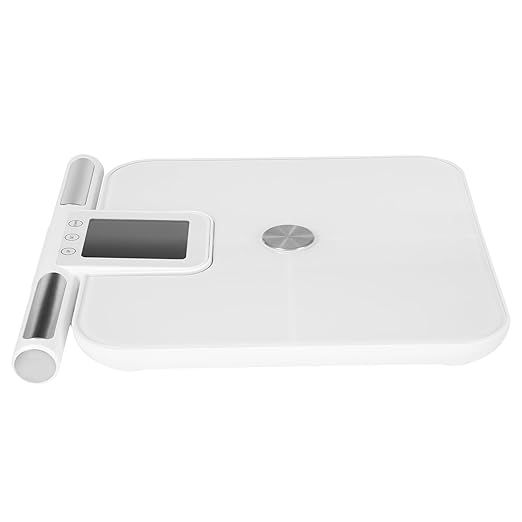 Modern Style 8 Electrode Body Fat Scaleup to 396.83 lbs Multifunctional Weight ScaleIntelligent Electronic Scale (White13.39 * 13.39 * 1.84 in)