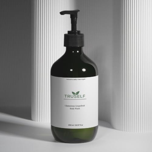 Organic Grapefruit Body Wash for Sensitive Skin - TruSelf Organics Moisturizing Sulfate Paraben Free Vegan USA Made