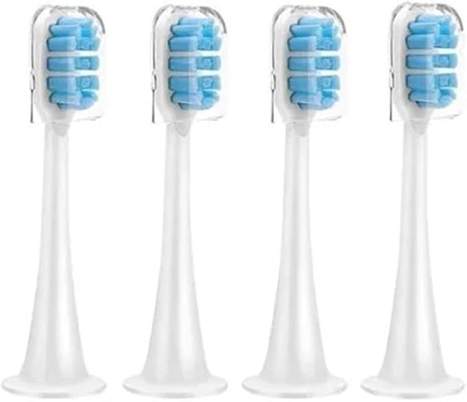 Compatible for Xiaomi Mijia T300/T500/T700 Replacement Brush Heads with Caps Sealed Package Soft for Sonic Electric Toothbrushes(4Blue)