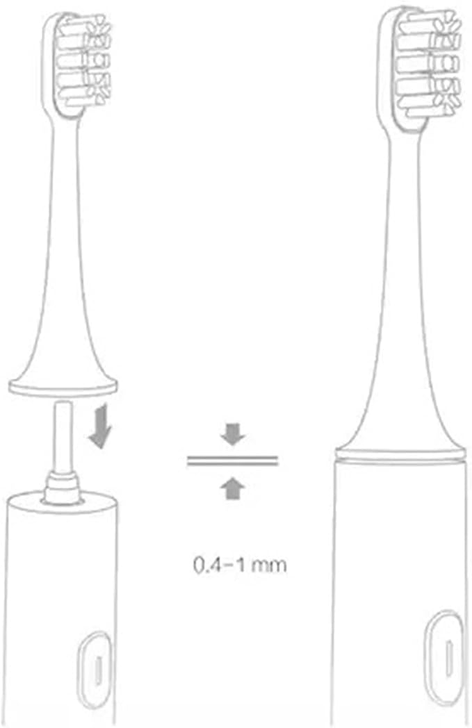 3/6PCS Compatible for Xiaomi MijiaT300 T500 Electric Toothbrush Head Replacement(6PCS Universal Heads)