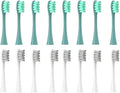 Replacement Brush HeadsCompatible for Oclean X/X PRO/Air 2 /SE / Z1/ F1/ OneDuPont Deep Cleaning Nozzles Sonic Soft Vacuum Bristle Heads(8green 8grey)