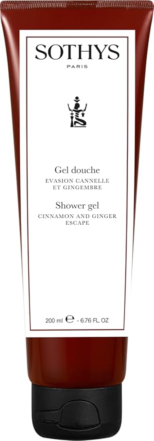 SOTHYS Shower Gel | Cinnamon &amp Ginger Escape | Gentle Body Wash for Women &amp Men | Moisturizing Natural Cleanser | Aromatherapy Spa Experience
