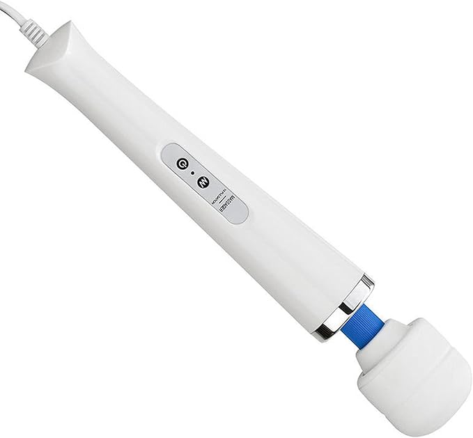 Electric Handheld Deep Tissue Massager 10-Speed Wired Design for Pain &amp Sports Recovery (White)