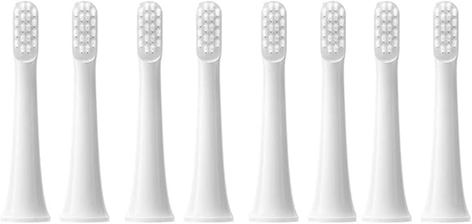 8PCSCompatible for XIAOMI MIJIA T100 Replacement Brush Heads Sonic Electric Toothbrush Vacuum Soft Bristle Suitable Nozzles(8White)