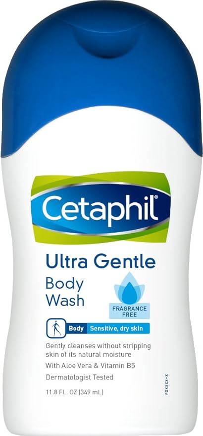 Cetaphil Fragrance Free Ultra Gentle Body Wash 11.8 Fl Oz (Pack of 1)