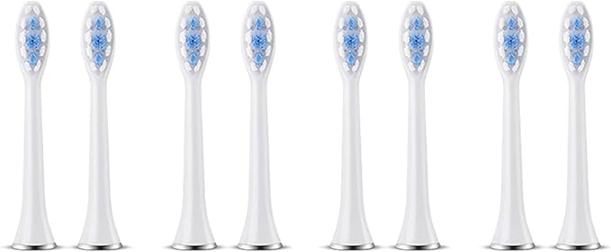 Compatible for SUBORT S7 Brush Heads Super Electric Toothbrush Accessories Replacement(8 White Brush Head)