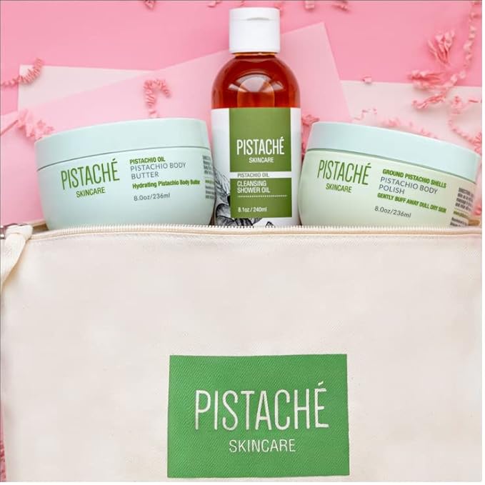 Pistaché Skincare Pistachio Oil Cleansing Shower Oil | Oil-to-Foam Formula | Moisturizing &amp Nourishing Body Wash with Vitamin E &amp Antioxidants 8.1 oz