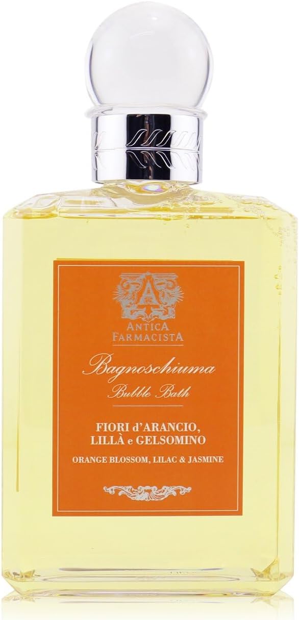 Antica Farmacista Bubble Bath - Relaxing Foam Bath with Honey Jojoba Oil &amp Aloe Vera - Luxury Gift for Any Occasion - Orange Blossom Lilac &amp Jasmine 16 fl oz
