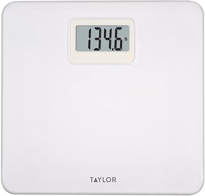 Taylor Digital Plastic Bathroom Scale Scale for Body Weight White