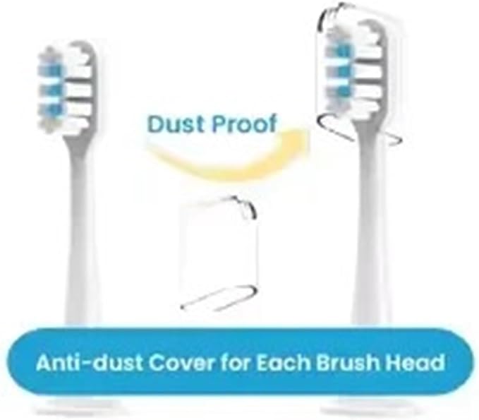 8pcs Toothbrushes Head Compatible for T301/T302/T501/MES605/MES608/MES607(8PCS White)