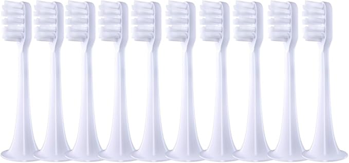 Brush HeadsCompatible for T300/T500 10Pcs Replacement Toothbrush(10pcsWhite)