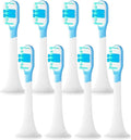 8/10PCS Replacement Toothbrush HeadsCompatible for Xiaomi T300 T500 Sonic Electric Teeth Brush Soft Teethbrush Nozzles(8 BJ Green)