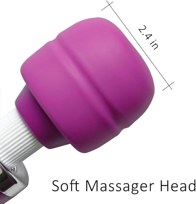 CHARMING 10 Speeds Wired Powerful Handheld Massager with Strong Vibrations Personal Therapy Massager for Sports Recovery Muscle Aches Body Pain (Purple)