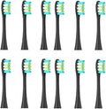 Compatible for Oclean X/X PRO/ Z1/ F1/ One/Air 2 /SE Sonic Electric Toothbrush Replacement Brush Heads Soft Bristle Nozzles Head(12 Black)