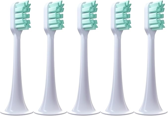 10PCSCompatible for T300/500 Replacement Brush Heads Toothbrush Vacuum Soft Bristle Nozzles(Blue-Standard)