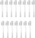 15pcs Brush Head Compatible for LaiFen LFTB01-P-A-S Sonic Electric Toothbrush(Transparent-Gray)